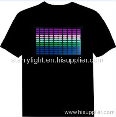 Starry-light 5.2USD Sound Actived Equalizer el t shirts wholesale with custom logo