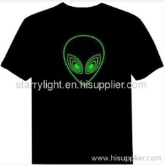 Starry-light 5.2USD Sound Music Active EL T shirt for better new 2013