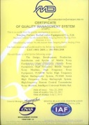 Certificate of Quality Management System