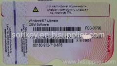 windows 7 ultimate OEM key sticker for Russia