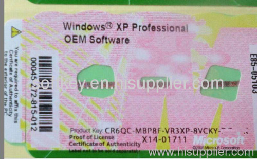 windows XP Professional Software key sticker, coa license x14 pink, dhl free shipping