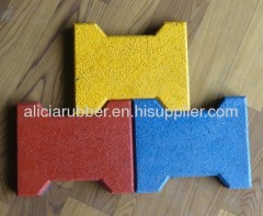 Sidewalk rubber tiles rubber pavers