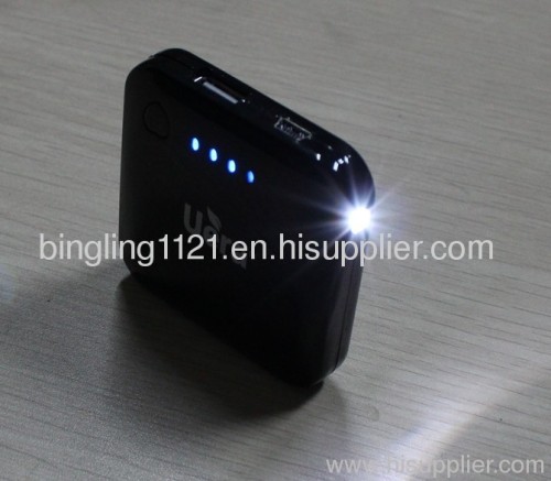 Mini power bank with LED torch
