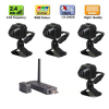 2.4GHz wireless usb dvr with 4 pcs mini wireless cameras