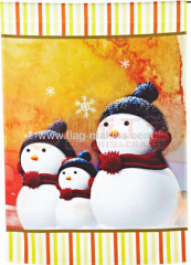 Custom Snowman Family garden flag