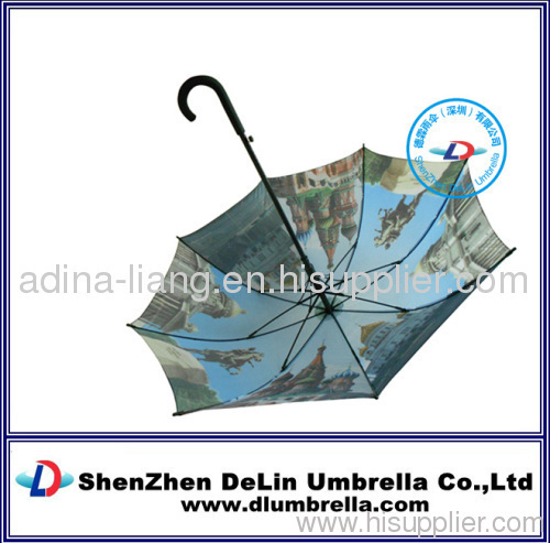 full color printing straight umbrella