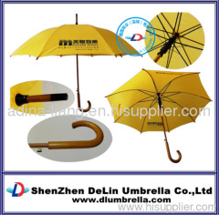 yellow promotional/advertising striaght umbrella