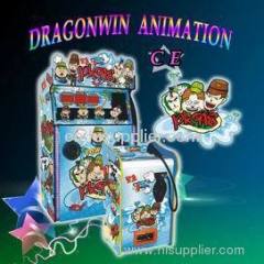Coin operated arcades prize redemption lottery shooting game machine