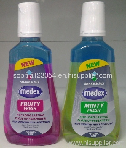 500ml alcohol free shake & mix mouth wash