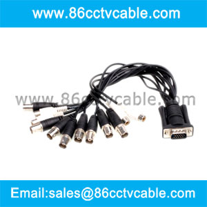 VGA 15 Pin Break Out to 8 BNC and 4 RCA Cable