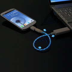Flash charging cable for iphone/ipad/ipod mobile phone etc