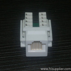 Krone white color cat5e keystone jack