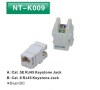 180 degree cat5e keystone jack dual idc