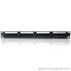 black color 24 port cat5e patch panel