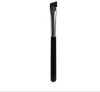 Angled hair Eyeliner Brush with short wooden handle