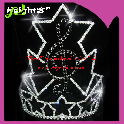 8inch wholesale music pageant crown