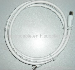 RF coaxial pigtail cable with connector