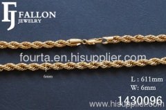 Golden men necklace design as rope shape 1430096