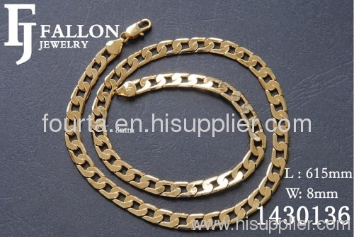 18K plated gold men necklace 1430136