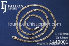 Gold long chain necklace 1440001