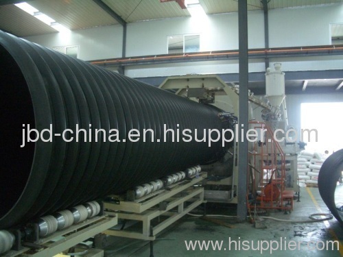 HDPE large hollow wall winding pipe extrusion machine