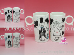 wedding gift item promiss mug valentine day color change mug porcelain gift valentines day gifts