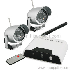 2.4GHz wireless cameras and receiver surveillance system