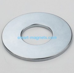 Sintered NdFeB ring magnet zinc plated