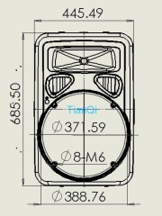 Speaker cabinet TY87-2 15''