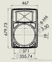 Speaker cabinet TY87-6 15''