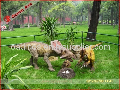 Outdoor playground dinosaur model