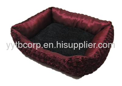 pet bed with rose (black)