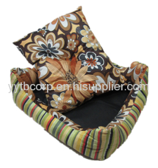 Big flower printed pet bed