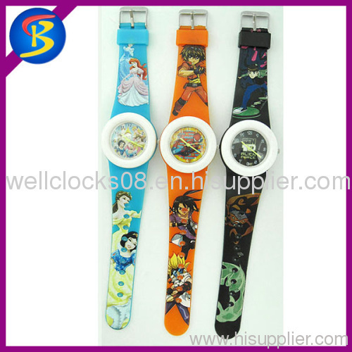 Cute cartoon cheap plastic toy watch WL1829