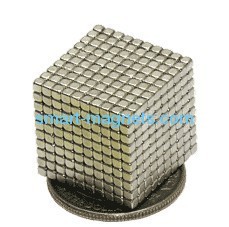 Neodymium square magnet nickel plated