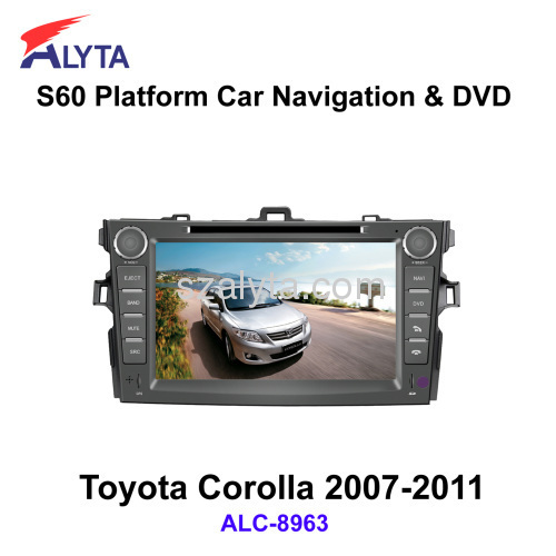 Toyota Corolla 2007-2011 gps dvd player with 3G ipod bluetooth TV usb sd pip 2-zone