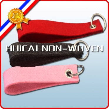 Hot!!!100% polyester fashionable felt keyring