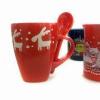 Ceramic christmas mug with spoon