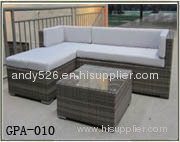 Aluminum rattan sofa