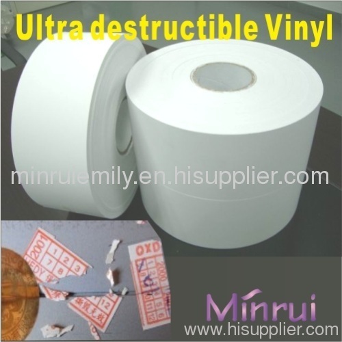 ultra destructible label paper