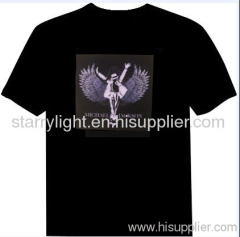 led custom panel design t shirt