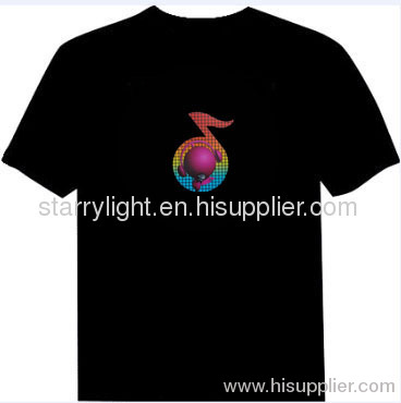 starry-light eye-catching el panel t shirt