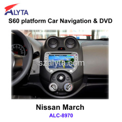 Nissan March Car DVD Navigation FM AM Radio/RDS 3G Bluetooth IPOD USB SD Canbus VCD CD HD Touchpanel