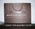 Eco-Friendly Brown 210gsm Luxury Gold Stamping Art Paper Carrier Bags / Bag