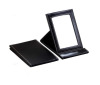 Portable black PU Pocket cosmetic mirror