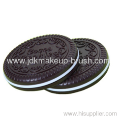 Cocoa Cookies Shape Cosmetic Mirror with Comb