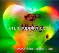 multi-color inflatable LED pillow, heart shape, lucky star shape