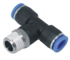 Male branch tee one touch tube fittings