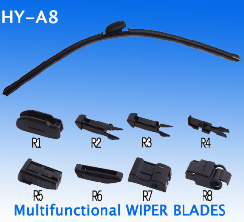 High quality Multifuctional wiper blades with 8 adaptors