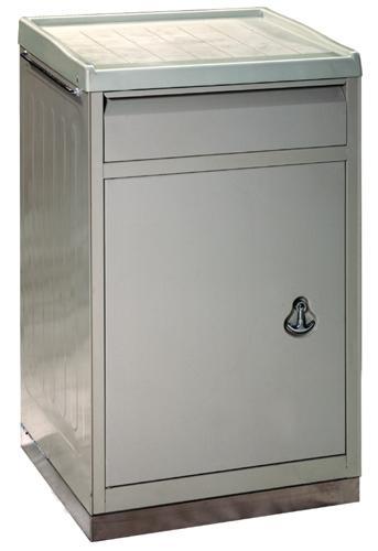 Epoxy coating bed side cabinet with ABS top and S.S. base